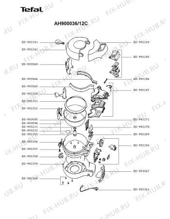 Схема №1 AH900233/12B с изображением Решетка для тостера (фритюрницы) Tefal SS-993567