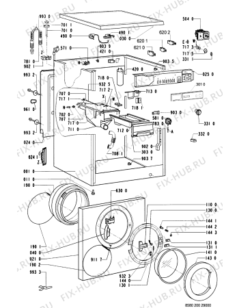 Схема №1 AWP 200 с изображением Ручка (крючок) люка для стиралки Whirlpool 481249818162