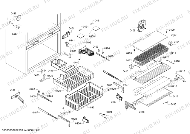 Схема №2 RB472304 Gaggenau с изображением Кронштейн для холодильной камеры Bosch 10007074