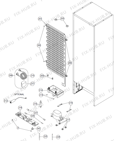 Схема №2 NRF7180AW (380210, HZZS44764) с изображением Электролиния для холодильника Gorenje 443115