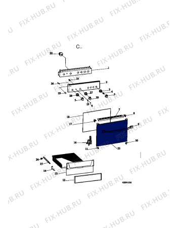 Схема №1 ACMK 6121/IX с изображением Термоэлемент для плиты (духовки) Whirlpool 482000028416