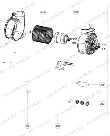 Взрыв-схема вытяжки Electrolux IHGL1262CN - Схема узла Motor