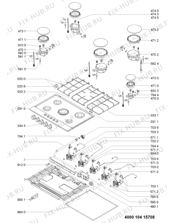 Схема №2 AKR 365/IX с изображением Отделка для электропечи Whirlpool 480121104675