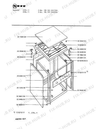 Схема №2 195303707 2394.11FG с изображением Переключатель для духового шкафа Bosch 00024694