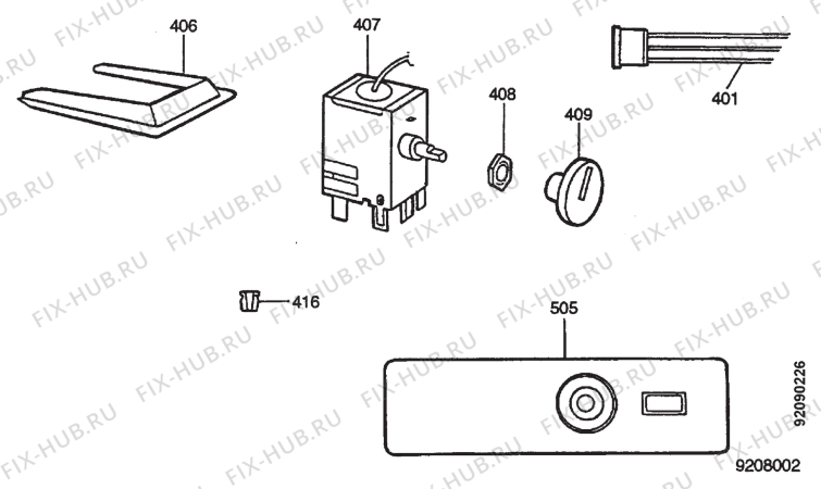 Взрыв-схема холодильника Elektro Helios BK375-3 - Схема узла Section 4