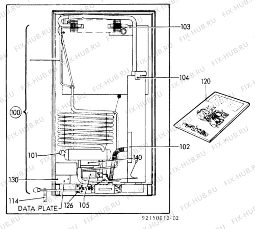 Взрыв-схема холодильника Electrolux RM2510 - Схема узла C20 Cold, User manual E