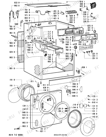 Схема №2 WAI 2542/2-GB с изображением Кнопка, ручка переключения для стиральной машины Whirlpool 481241348366