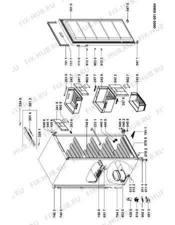 Схема №1 GKT 2950 с изображением Дверца для холодильной камеры Whirlpool 481241610426