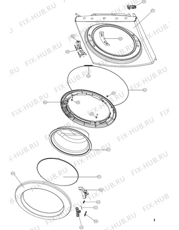 Схема №3 WD12120 (394037, DWC-ED1212) с изображением Петля (крючок) для стиралки Gorenje 440431