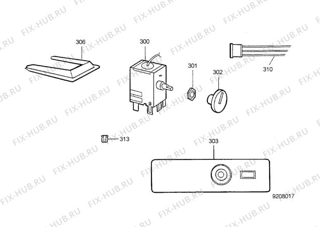 Взрыв-схема холодильника Electrolux NF102 - Схема узла Electrical equipment 268