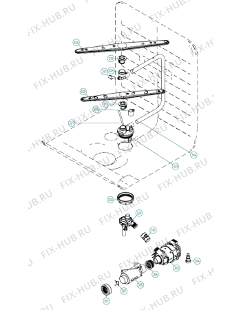 Взрыв-схема посудомоечной машины Asko D5112 XL NO   -White Bi (338901, DW70.1) - Схема узла 03