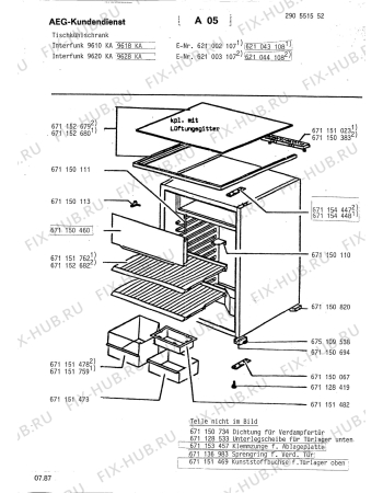 Взрыв-схема холодильника Interfunk (N If) 9610 KA - Схема узла Section1