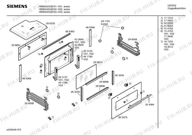 Схема №1 HB90425GB с изображением Ручка управления духовкой для духового шкафа Siemens 00188136