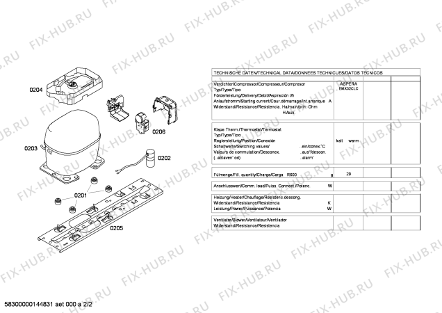 Взрыв-схема холодильника Bosch KTL71E23 - Схема узла 02