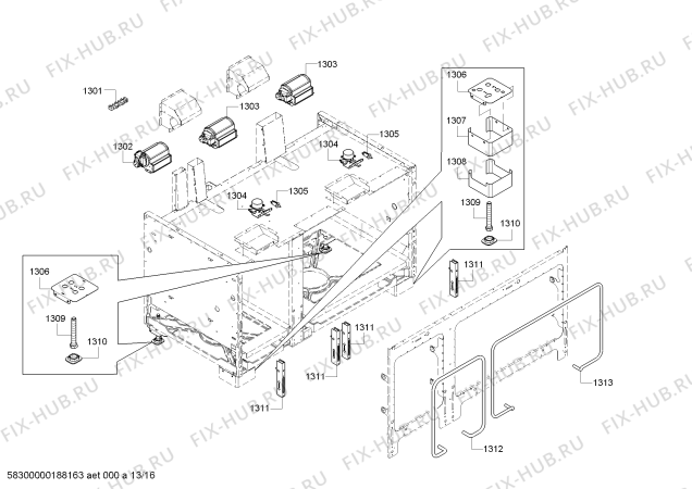 Схема №1 PRD486NLGU Thermador с изображением Скоба для плиты (духовки) Bosch 00791392