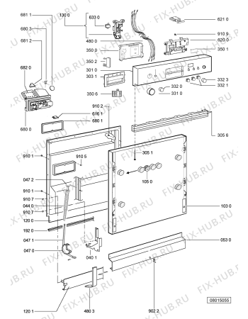Схема №2 ADG 8370 IX с изображением Микромодуль для посудомоечной машины Whirlpool 480140100486