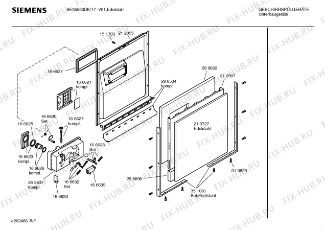 Схема №2 SL35262SK с изображением Инструкция по эксплуатации для посудомойки Siemens 00525244