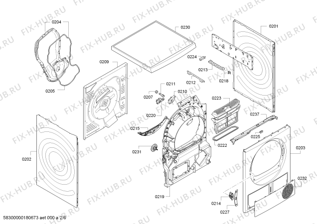 Схема №2 WT46W594CH iQ790 selfCleaning condenser с изображением Вкладыш для электросушки Siemens 00631246