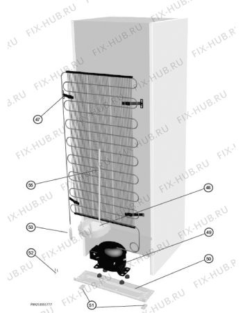 Взрыв-схема холодильника Zanussi ZRB27100XA - Схема узла Cooling system 017