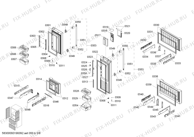 Схема №3 KM40FSG0TI с изображением Модуль управления для холодильной камеры Siemens 11009745