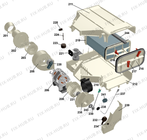 Взрыв-схема стиральной машины Gorenje T780 CE   -Stainless (900002657, TD44CE) - Схема узла 02