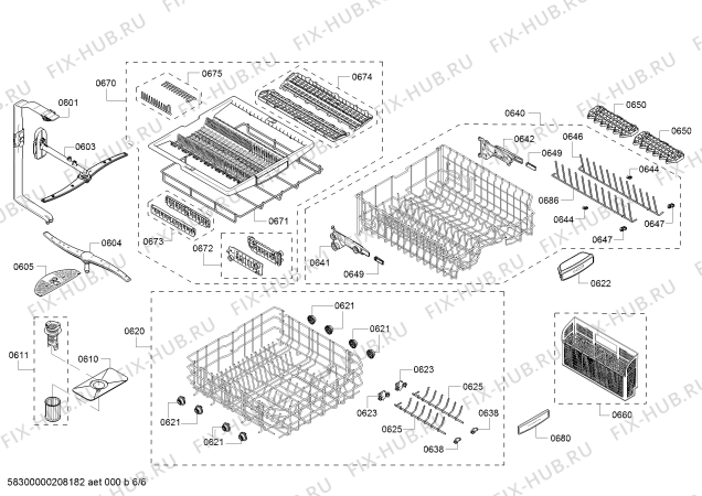 Схема №2 SHEM78W56N с изображением Панель управления для посудомойки Bosch 00775790