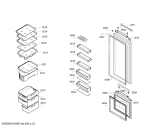 Схема №2 RB280301 с изображением Дверь для холодильной камеры Bosch 00244298