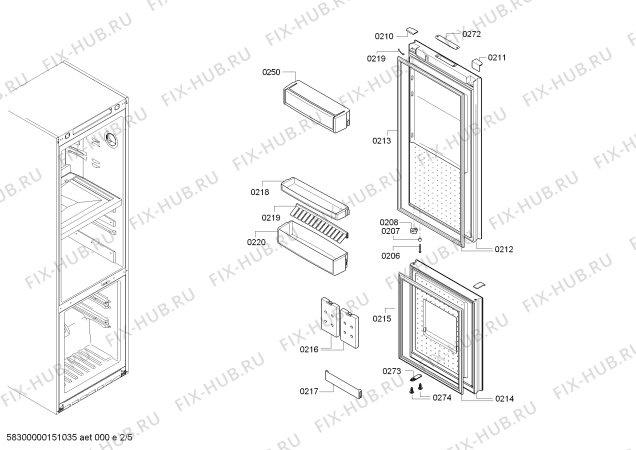 Схема №3 KG39FS50 с изображением Панель управления для холодильника Siemens 00702609