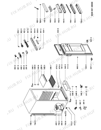 Схема №1 ART 605/H с изображением Рамка для холодильной камеры Whirlpool 481245838044
