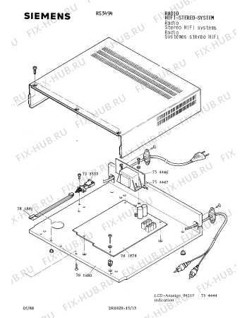 Схема №5 RS3494 с изображением Сервисная инструкция для телевизора Siemens 00535243