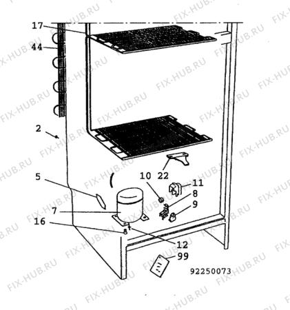 Взрыв-схема холодильника Electrolux FG3260N - Схема узла C10 Cold, users manual