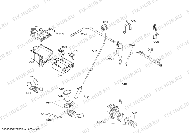 Взрыв-схема стиральной машины Bosch WAE32390NL Bosch Maxx 6 - Схема узла 04