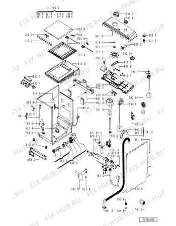 Схема №1 5 TL 215 A с изображением Обшивка для стиральной машины Whirlpool 481945328231