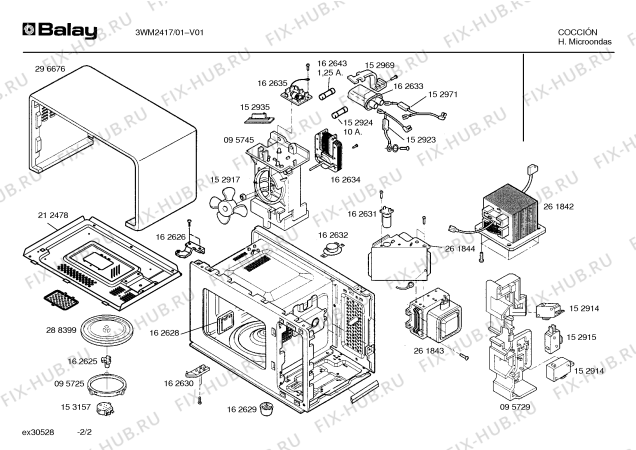 Схема №1 3WM2417 с изображением Трансформатор для микроволновки Bosch 00261842