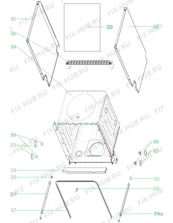 Взрыв-схема посудомоечной машины Gorenje GV6SY2W (429348, WQP12-7325A) - Схема узла 03
