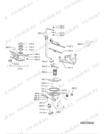 Схема №3 KDFP 6035 с изображением Ручка для посудомойки Whirlpool 481010676349