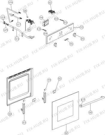 Взрыв-схема плиты (духовки) Gorenje BOG632E10FX(731223, G60S) - Схема узла 02