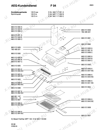 Схема №1 120 D - B с изображением Микрофильтр для вентиляции Aeg 8996600139043
