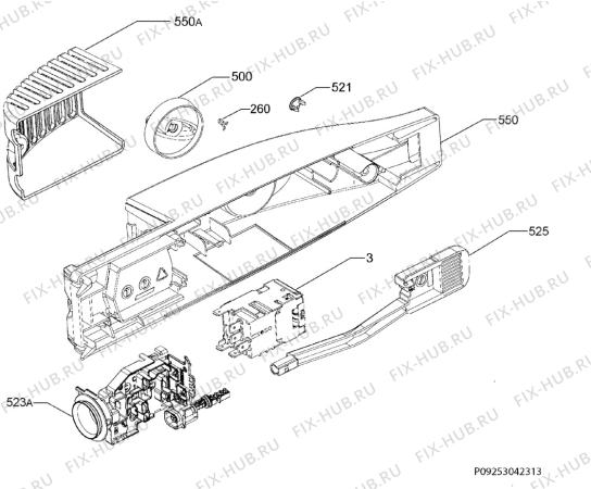 Взрыв-схема холодильника Electrolux ERB36233W - Схема узла Diffusor