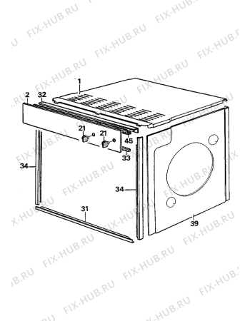 Взрыв-схема плиты (духовки) Electrolux CO1010B1 - Схема узла Housing 001