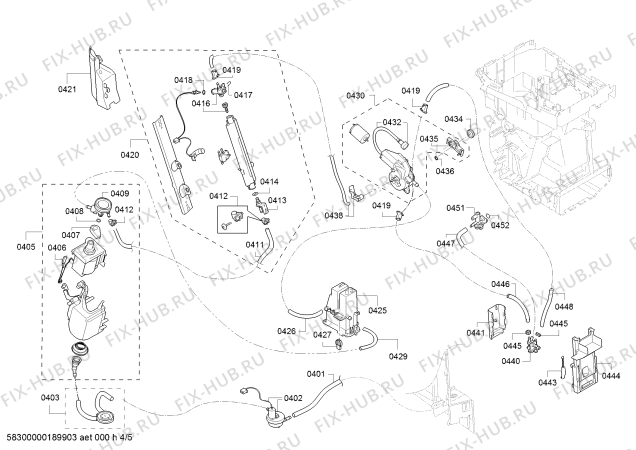 Взрыв-схема кофеварки (кофемашины) Siemens TI903209RW EQ.9 s300 - Схема узла 04