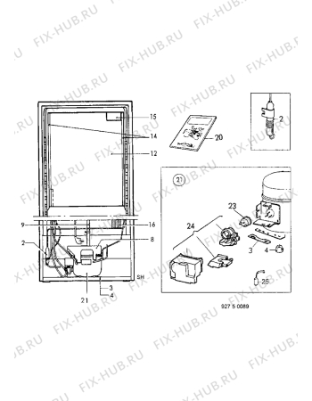 Взрыв-схема холодильника Electrolux ER3817C - Схема узла Cooling system 017