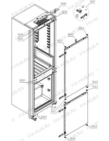 Взрыв-схема холодильника Gorenje RKI4181E3 (730294, HZI2728RMB) - Схема узла 05