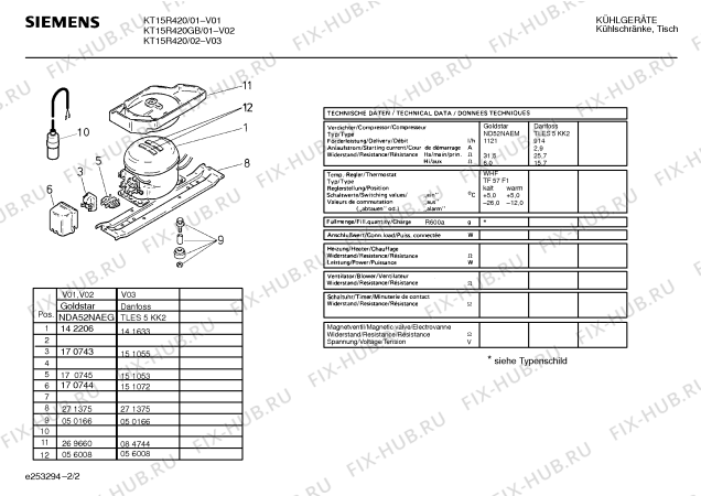 Взрыв-схема холодильника Siemens KT15R420GB - Схема узла 02