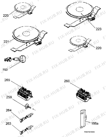Взрыв-схема плиты (духовки) Novamatic FH66-412K - Схема узла Section 7