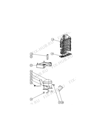 Взрыв-схема холодильника Electrolux ENF2440AOX - Схема узла Cooling system 017