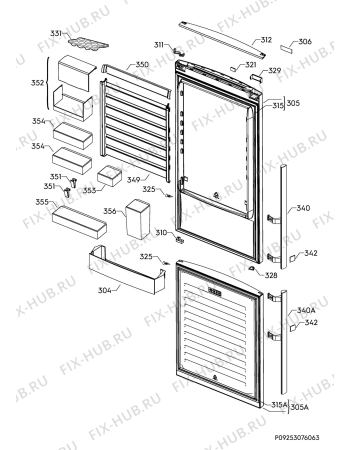 Взрыв-схема холодильника Electrolux EN9000X2 - Схема узла Door