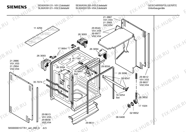 Схема №2 SL60A591 с изображением Инструкция по эксплуатации для посудомойки Siemens 00588982