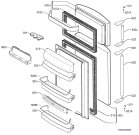 Схема №1 S74100DTW0 с изображением Дверца для холодильника Aeg 2258298344