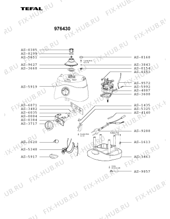 Взрыв-схема блендера (миксера) Tefal 976430 - Схема узла FP001531.5P2